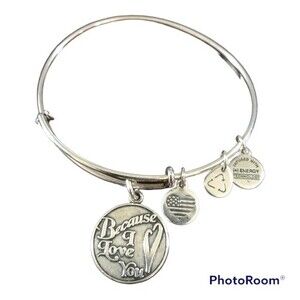 Alex and Ani Because I Love You Silver Bracelet